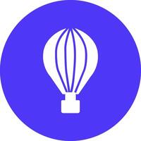chaud air ballon glyphe multi cercle icône vecteur