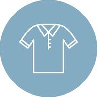 polo chemise ligne multi cercle icône vecteur