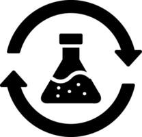 icône de glyphe de produits chimiques vecteur