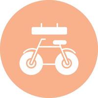 bicyclette glyphe multi cercle icône vecteur
