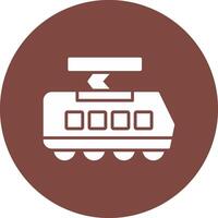 tram glyphe multi cercle icône vecteur