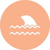océan vagues glyphe multi cercle icône vecteur