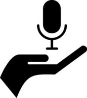 microphone glyphe icône vecteur