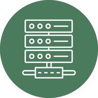 serveur ligne multi cercle icône vecteur