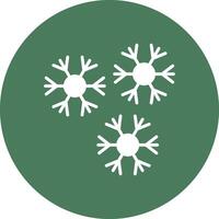 flocons de neige glyphe multi cercle icône vecteur