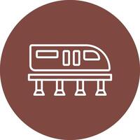 monorail ligne multi cercle icône vecteur