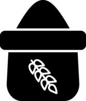 icône de glyphe de farine vecteur