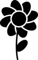 fleur glyphe icône conception vecteur