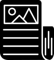 nouvelles rapport glyphe icône conception vecteur