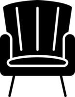 fauteuil glyphe icône conception vecteur