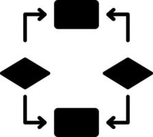 algorithme glyphe icône conception vecteur