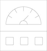 ampèremètre ligne icône conception vecteur