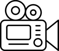 caméra ligne icône conception vecteur