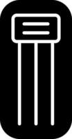 plage matelas glyphe icône conception vecteur