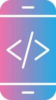app développement glyphe pente icône conception vecteur