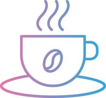 café tasse ligne pente icône conception vecteur