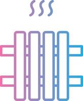 radiateur ligne pente icône conception vecteur