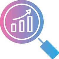 une analyse glyphe pente icône conception vecteur