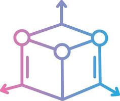 3d la modélisation ligne pente icône conception vecteur