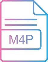 m4p fichier format ligne pente icône conception vecteur