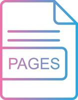 pages fichier format ligne pente icône conception vecteur