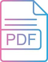 pdf fichier format ligne pente icône conception vecteur