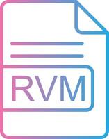 RVM fichier format ligne pente icône conception vecteur