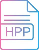 hpp fichier format ligne pente icône conception vecteur