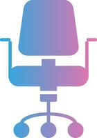 chaise glyphe pente icône conception vecteur
