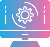 Logiciel glyphe pente icône conception vecteur