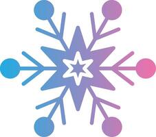 flocon de neige glyphe pente icône conception vecteur