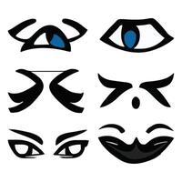 ensemble de différent yeux expressions vecteur