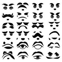 ensemble de différent yeux expressions vecteur