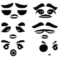 ensemble de différent yeux expressions vecteur