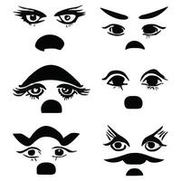 ensemble de différent yeux expressions vecteur