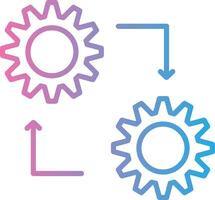 méthodologie ligne pente icône conception vecteur