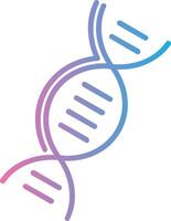 ADN ligne pente icône conception vecteur