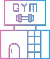 Gym ligne pente icône conception vecteur