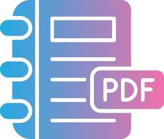 pdf glyphe pente icône conception vecteur
