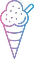 crème glacée ligne pente icône conception vecteur