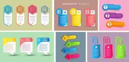 modèle de zone de texte moderne, bannière d'infographie vecteur