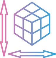 Rubik ligne pente icône conception vecteur