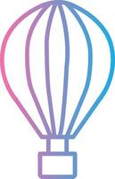 chaud air ballon ligne pente icône conception vecteur