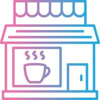 café magasin ligne pente icône conception vecteur