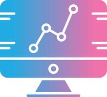 Statistiques glyphe pente icône conception vecteur