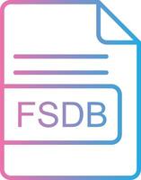 fsdb fichier format ligne pente icône conception vecteur