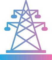 électrique glyphe pente icône conception vecteur