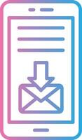 courrier ligne pente icône conception vecteur