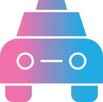 Taxi glyphe pente icône conception vecteur