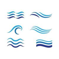 eau vague icône vector illustration design logo